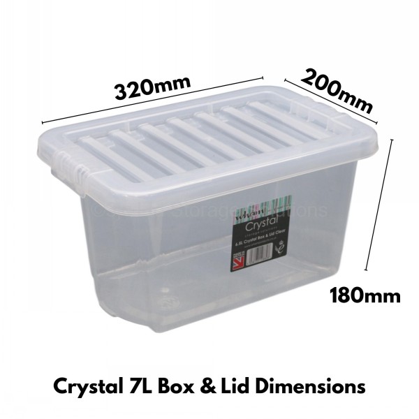 Wham Crystal Plastic Storage Box Lid Size Litre Jc