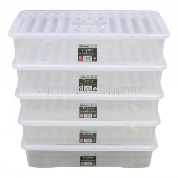 Wham Crystal Plastic Storage Box & Lid Size 13 (42 Litre) | 3JC