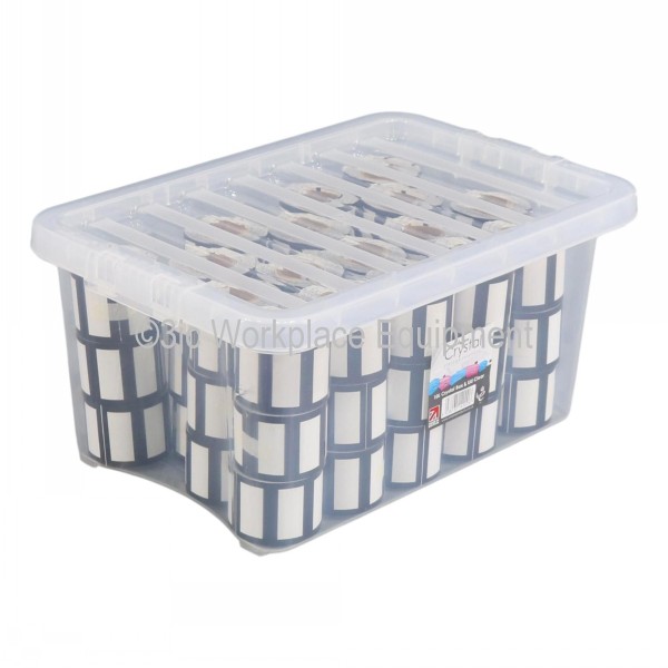 Wham Crystal Plastic Storage Box Lid Size Litre Jc