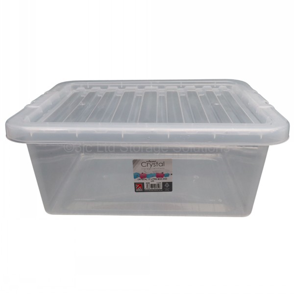 Wham Crystal Plastic Storage Box Lid Size Litre Jc