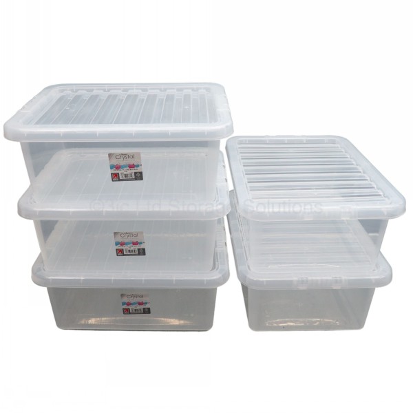 Wham Crystal Plastic Storage Box Lid Size Litre Jc