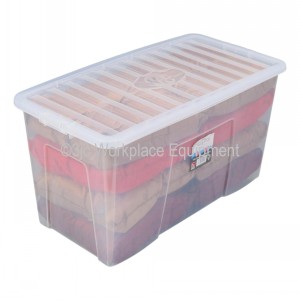 Wham Crystal Plastic Storage Box & Lid Size 19 110 Litre